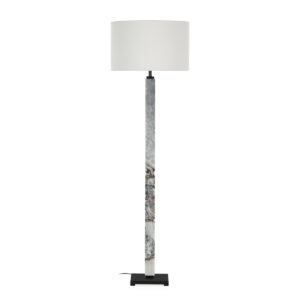 Lámpara de Pié sin pantalla 50x20x166 Mármol/Metal -- Negro Mate