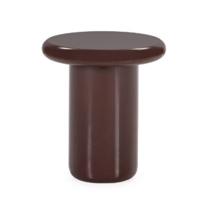 Mesa Auxiliar 45x45x51 Madera -- Rojo Oscuro Brillo