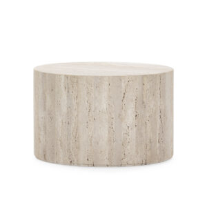 Mesa Auxiliar D60X38 Mármol Travertino -- Natural