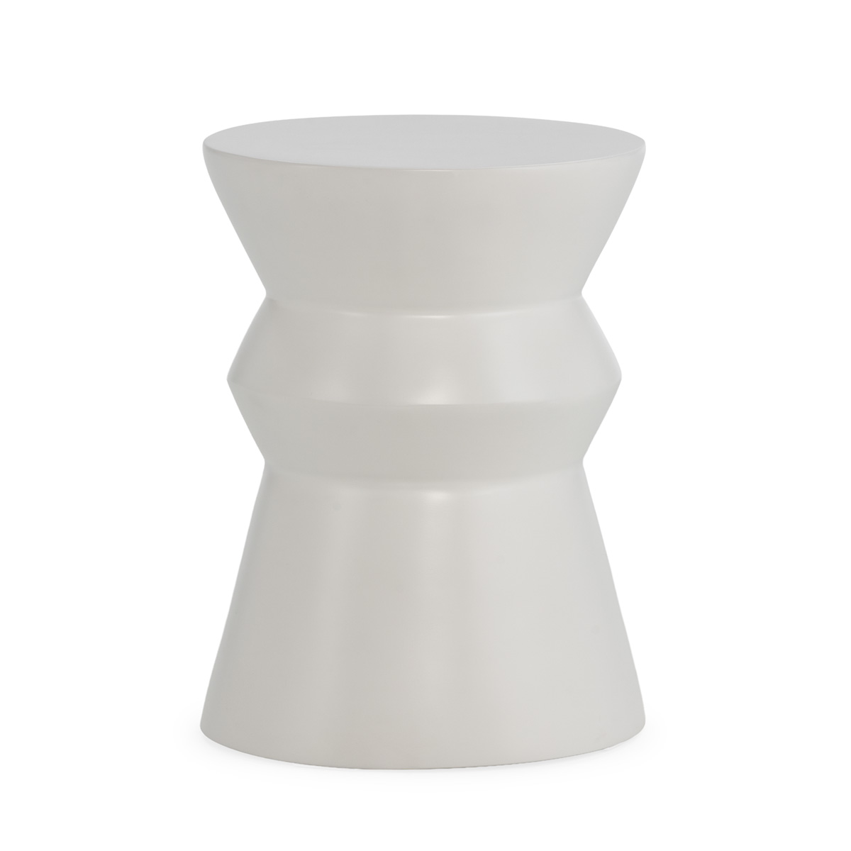 Taburete 34x34x46 Cerámica -- Blanco
