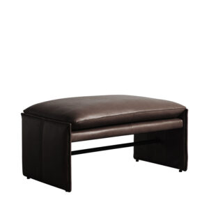HARLEM leather ottoman