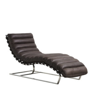 CLIFF chaise lounge in leather