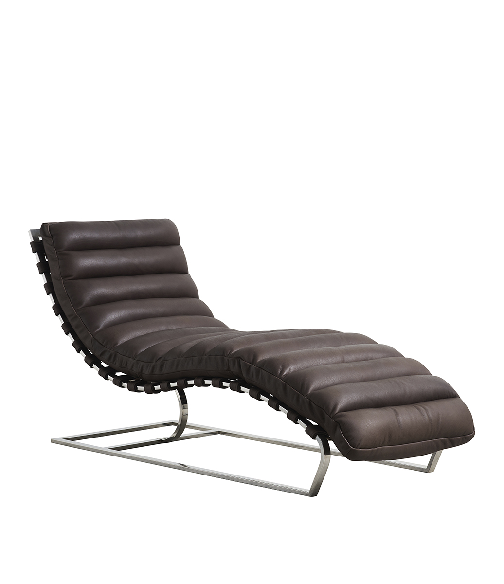 CLIFF chaise lounge in leather