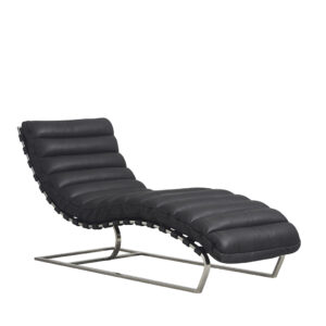 CLIFF chaise lounge in leather