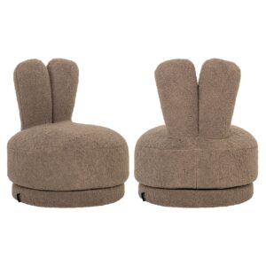 Lounge chair Bunny taupe swivel kids Lounge stoel
