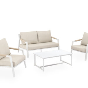 SET MUSCAT SOFA+SILLONES+MESA CENTRO BLANCO