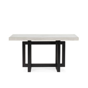Consola 150x50x72 Madera de Mongoy/Microcemento -- Negro/Gris