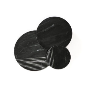 Escultura 56x4x56 Mármol Negro