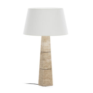 Lámpara de Sobremesa sin pantalla 46x46x81 Mármol/Metal -- Beige/Negro