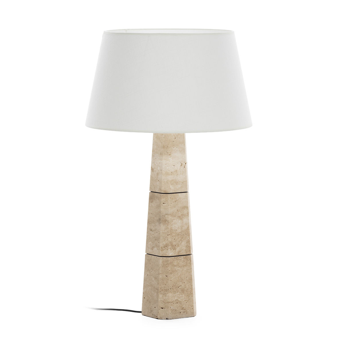 Lámpara de Sobremesa sin pantalla 46x46x81 Mármol/Metal -- Beige/Negro