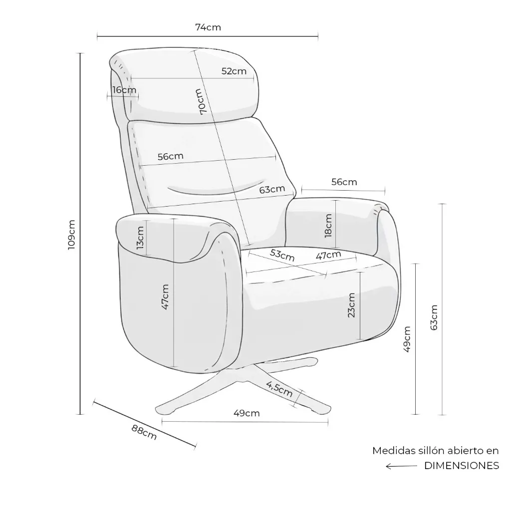 medidas sillón