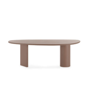 Mesa Comedor 220X106X75 Polvo de Piedra y Resina -- Moca