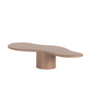 Mesa de Centro 160x70x35 Polvo de Piedra y Resina -- Moca