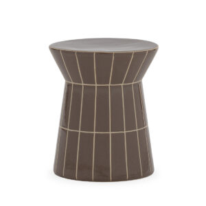 Taburete 38x38x45 Cerámica -- Marrón