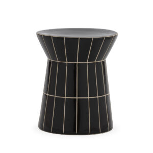 Taburete 38x38x45 Cerámica -- Negro