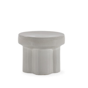 Taburete 40x40x32 Cerámica -- Blanco