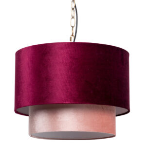 LAMPARA DE TECHO METAL-POLIESTER 45x45x149 CM