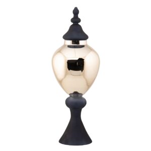 BOMBONERA CRISTAL NEGRO-MATE DORADO 13x20,5x66,5CM