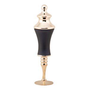 BOMBONERA CRISTAL NEGRO-MATE DORADO 13,3x12,5x49CM