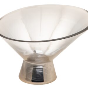 JARRON CRISTAL TRANS. ROSA DORADO 20x20x14 CM