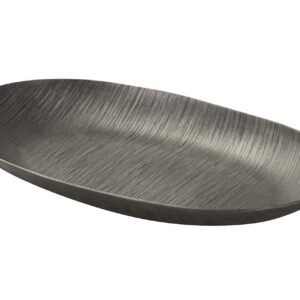 CENTRO DE MESA ALUMINIO GRIS 34x21x2 CM