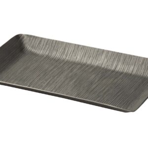 CENTRO DE MESA ALUMINIO GRIS 27x16x2 CM