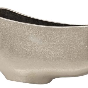 JARRON ALUMINIO PLATEADO 26x7x12 CM