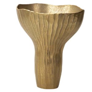 JARRON ALUMINIO DORADO 27x22x30 CM