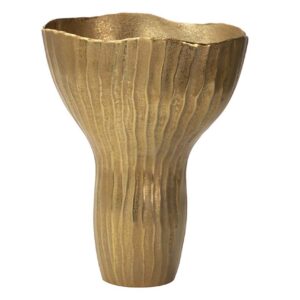 JARRON ALUMINIO DORADO 31x23x38 CM