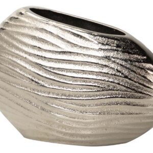 JARRON ALUMINIO PLATEADO 25x9x15 CM