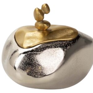 BOMBONERA ALUMINIO PLATEADO / DORADO 19x15x17 CM