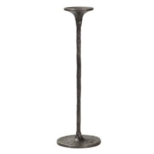 PORTAVELAS ALUMINIO NEGRO 14x14x41 CM