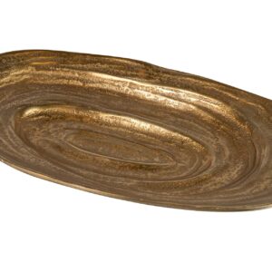 CENTRO DE MESA ALUMINIO DORADO 37x20x4 CM