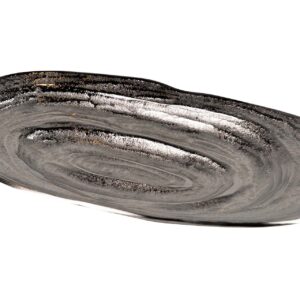 CENTRO DE MESA ALUMINIO PLATEADO 37x20x4 CM