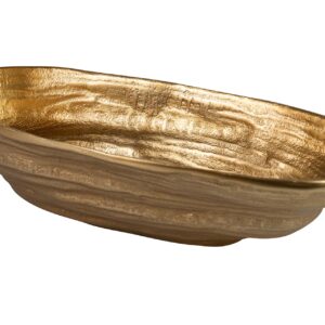 CENTRO DE MESA ALUMINIO DORADO 38x16x9 CM