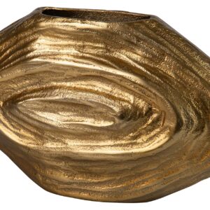 JARRON ALUMINIO DORADO 34x18x10 CM