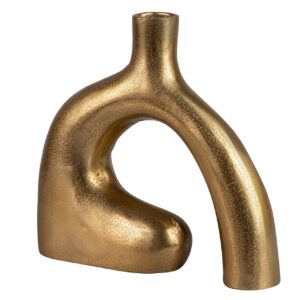 JARRON ALUMINIO DORADO 26x7x24 CM