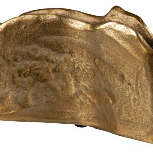 JARRON ALUMINIO DORADO 37x11x20 CM