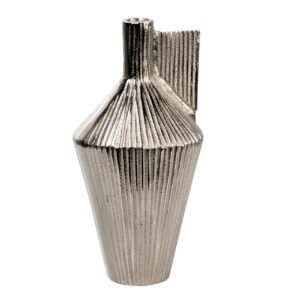 JARRON ALUMINIO PLATEADO 30x15x15 CM