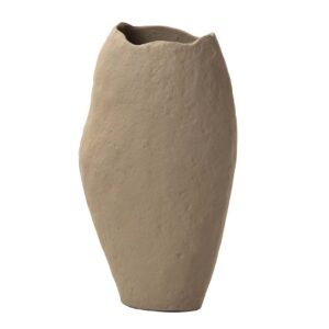 JARRON ALUMINIO BEIGE 21x11x33 CM