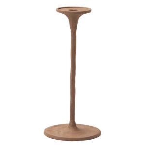 CANDELABRO ALUMINIO NARANJA 14x14x30 CM