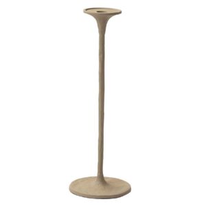 CANDELABRO ALUMINIO BEIGE 14x14x41 CM