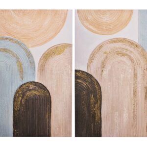 SET 2 LIENZOS ABSTRAC. 40% PINTADO MANO 50x3x70 CM