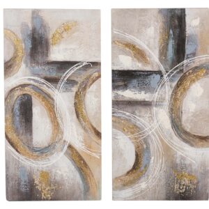 SET 2 LIENZOS ABSTR. 40% PINTADO MANO 40x3x80 CM