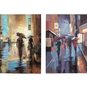 SET 2 LIENZOS BOULEVARD 40% PINTADO MANO 60x3x60CM