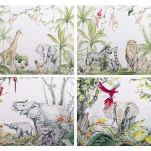 CUADRO MDF ANIMALES 4 SURTIDOS 40x2x30 CM