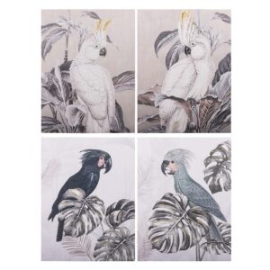 CUADRO MDF LOROS 4 SURTIDOS 30x2x40 CM