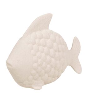 FIGURA PEZ CERAMICA BEIGE 30x24x10 CM