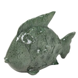 FIGURA PEZ CERAMICA VERDE 30x24x10 CM