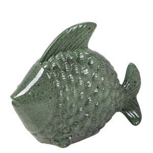 FIGURA PEZ CERAMICA VERDE 30x24x10 CM